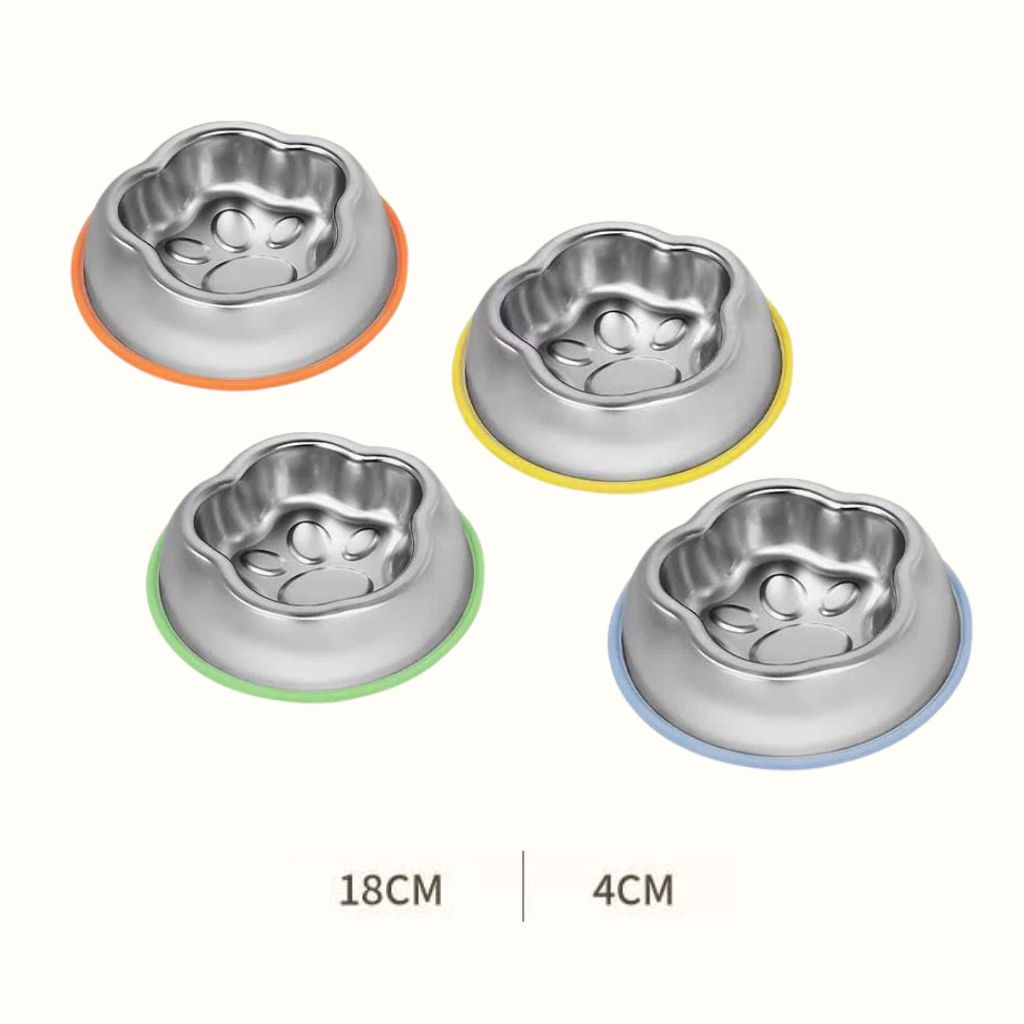 Comedero Huella Acero Inox Borde Antideslizante Premium