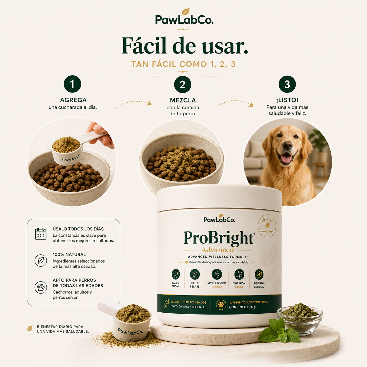 PawLabCo® ProBright Formula para el Bienestar Canino