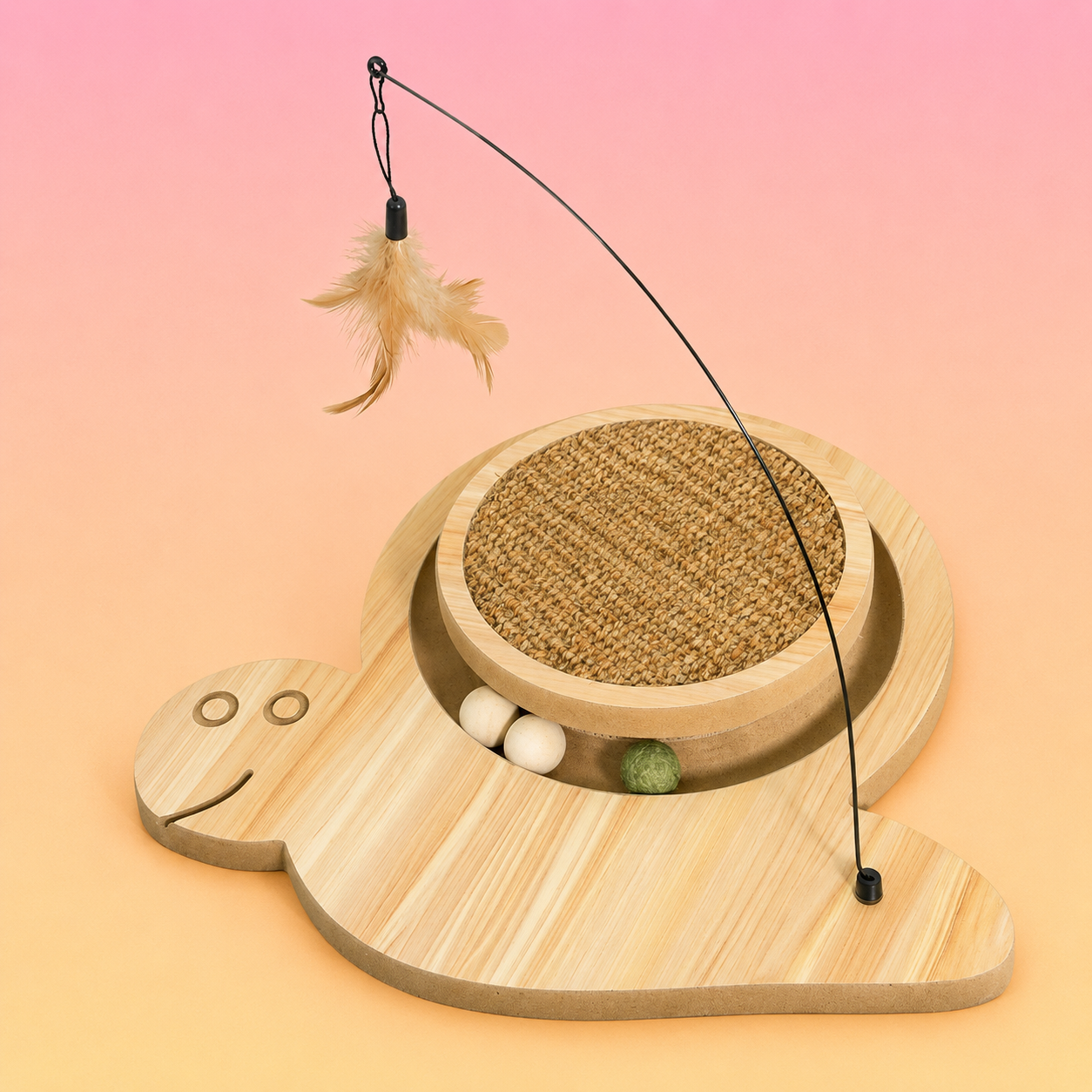 Juguete Rascador Caracol para Gato