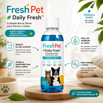 🌿 FreshPet™ Cuidado Bucal Diario para Perros y Gatos