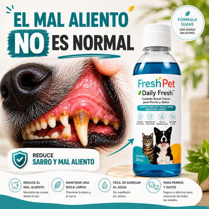 🌿 FreshPet™ Cuidado Bucal Diario para Perros y Gatos