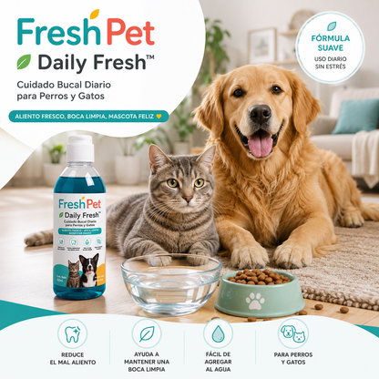 🌿 FreshPet Daily Fresh™  Cuidado Bucal Diario para Perros y Gatos