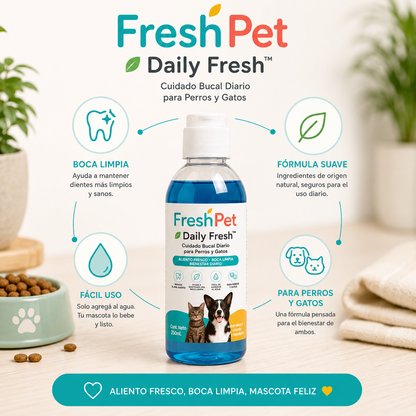 🌿 FreshPet Daily Fresh™  Cuidado Bucal Diario para Perros y Gatos