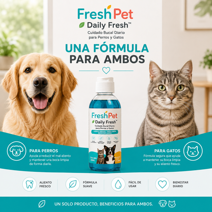 🌿 FreshPet Daily Fresh™  Cuidado Bucal Diario para Perros y Gatos